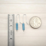 Mystique - Silver & Larimar Bar Threader Earrings Bijou by SAM