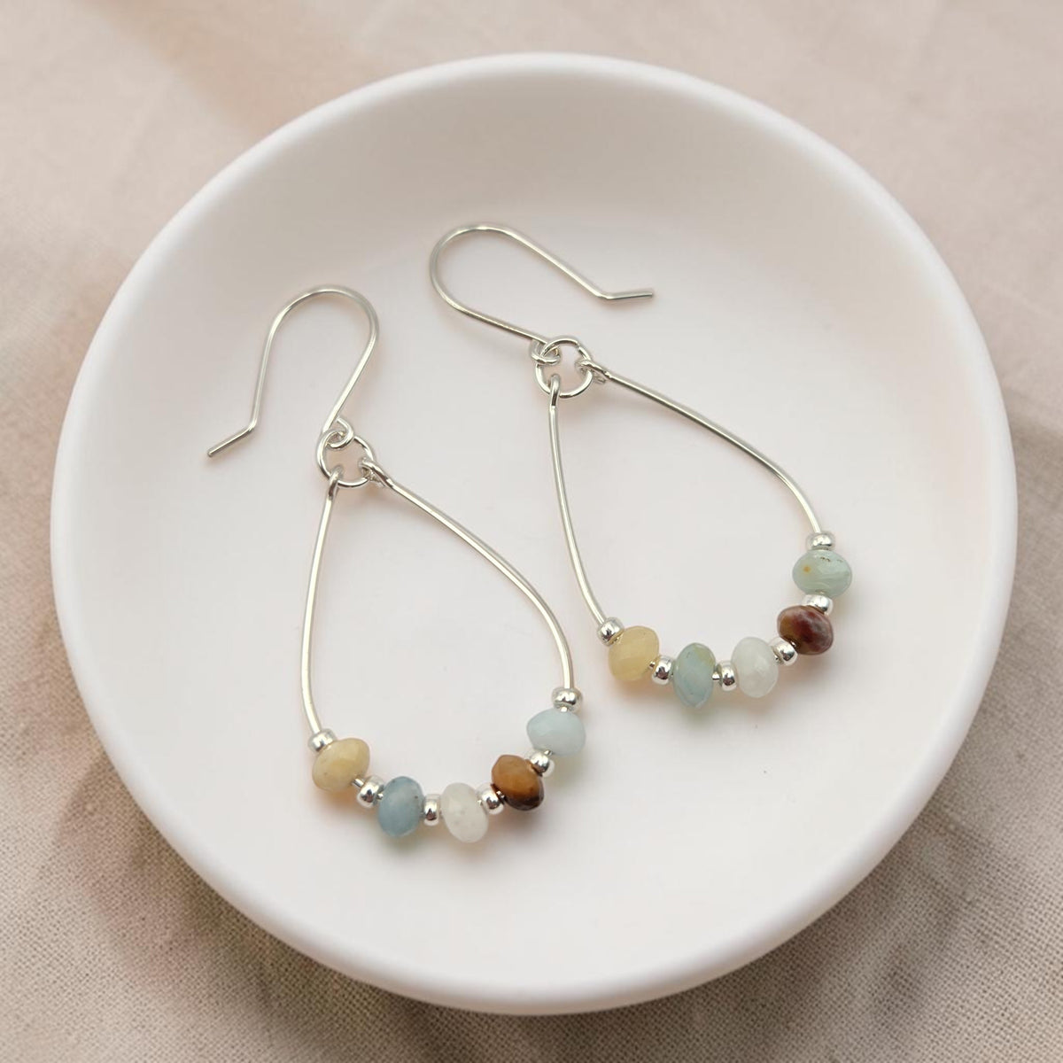 Lane - Silver & Amazonite