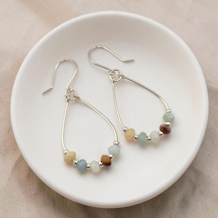 Lane - Silver & Amazonite