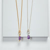 Ametyst Necklace - Silver or Gold Necklace Bijou by SAM