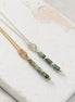 Bijou by SAM Mother Earth necklaces with African Turquoise tube beads in 14k gold fill and sterling silver.