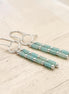 Bijou by SAM River Stone dangle earrings featuring natural Amazonite tube beads and Argentium Sterling Silver hoops.