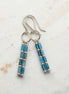 Bijou by SAM Still Water dangle earrings featuring natural blue apatite tube beads on Argentium sterling silver hoops.