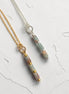 Bijou by SAM Big Sky necklaces featuring natural Aqua Terra Jasper tube beads in 14k gold fill and sterling silver.