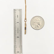 Bijou by SAM Canyon Necklace featuring natural Picture Jasper tube beads on a 14k gold fill chain with scale reference.