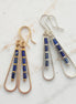 Bijou by SAM Midnight Sky teardrop earrings with blue Lapis Lazuli beads in 14k gold fill and sterling silver