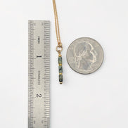 Bijou by SAM Mother Earth necklace featuring natural African Turquoise tube beads on a 14k gold fill chain.