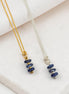 Bijou by SAM Milky Way necklaces featuring deep blue sodalite gemstone beads on gold fill and sterling silver chains.