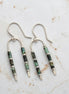 Bijou by SAM handcrafted wishbone earrings featuring African Turquoise tube stones on sterling silver wire