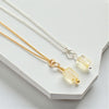 Citrine Necklace - Silver or Gold Necklace Bijou by SAM Gold Fill