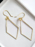 True - Gold Trapezoid Hoop Earrings Earrings Bijou by SAM   