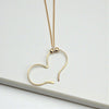 Open Heart Necklace - Gold Chain & Pendant Necklace Bijou by SAM