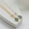 Green Apatite Necklace - Silver or Gold Necklace Bijou by SAM Gold Fill