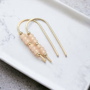 Cheval - Gold & Pale Pink Earrings Etsy   