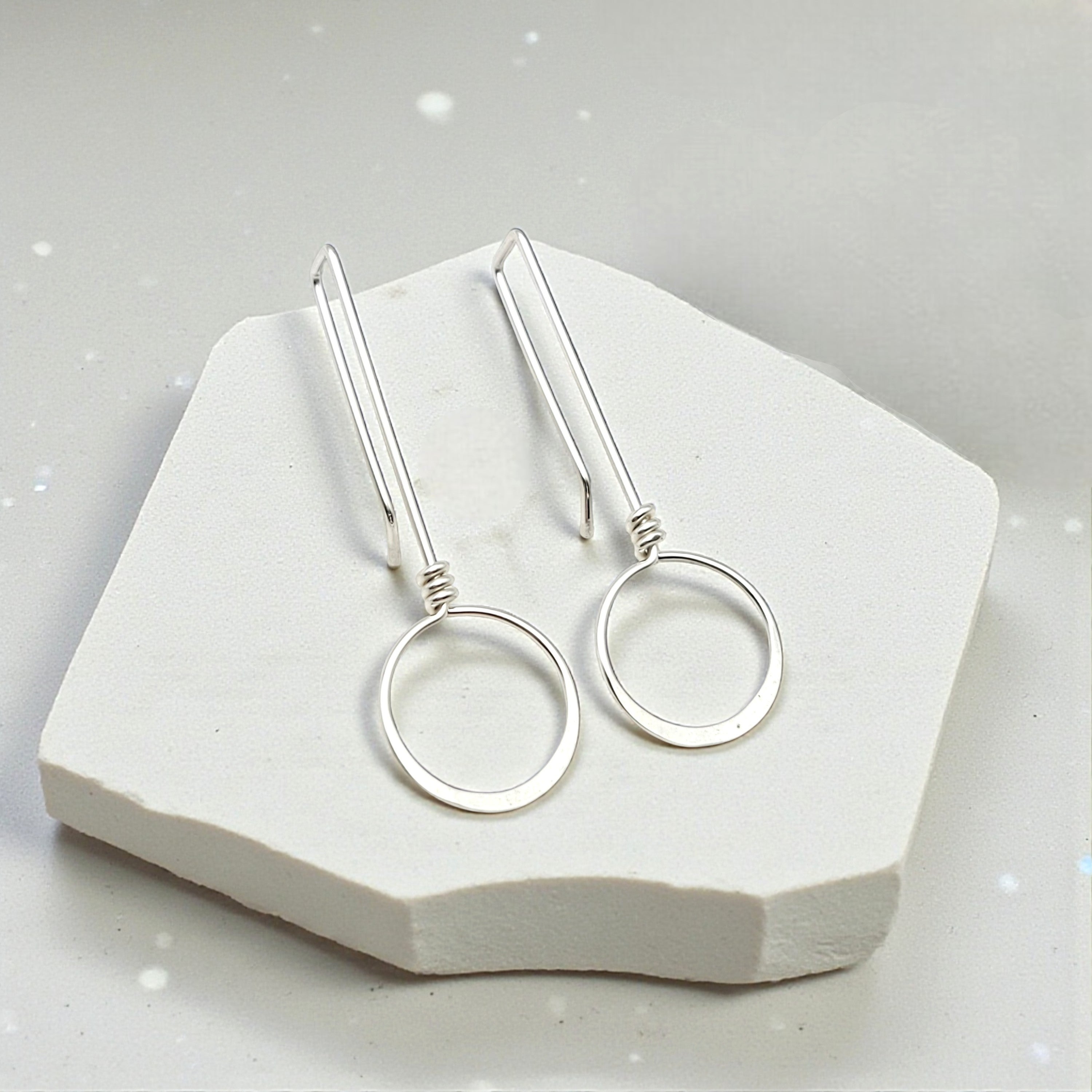 Silver Threaders - Hammered Hoop Earrings Etsy