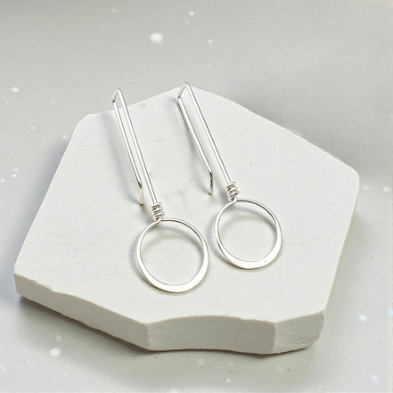 Silver Threaders - Hammered Hoop Earrings Etsy