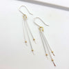 Stellar - Long Dangle Earrings Earrings Bijou by SAM Sterling Silver with Gold