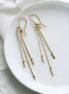 Stellar - Gold on Gold Long Earrings Earrings Bijou by SAM   