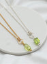 Petite Peridot Necklace - Silver or Gold Necklace Bijou by SAM Gold Fill