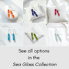 Sea Glass - Silver and Lime Green Sea Glass Threaders Earrings Bijou by SAM