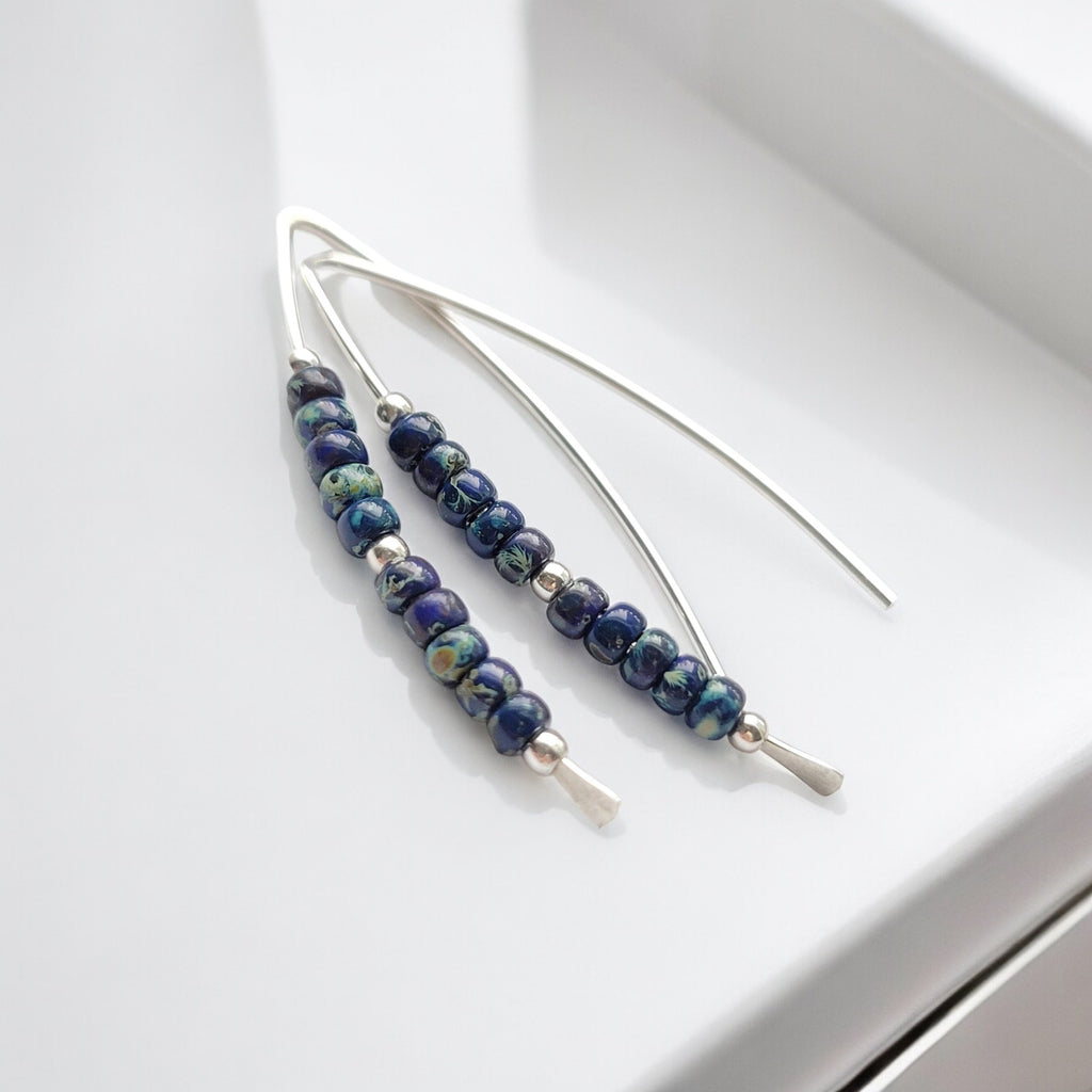 Wish - Denim Blue Earrings Bijou by SAM   