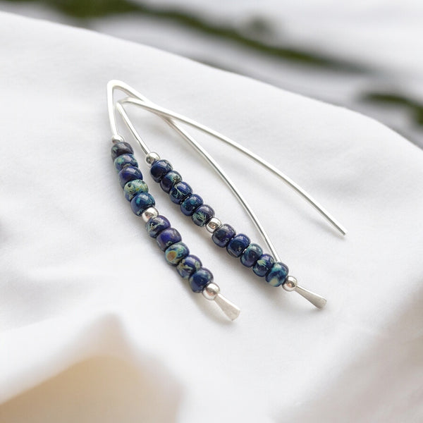 Wish - Denim Blue Earrings Bijou by SAM   