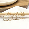 Aiden - Small Gold Circle Studs -Earrings- Bijou by SAM