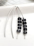 Wish - Black Jasper Earrings Bijou by SAM   