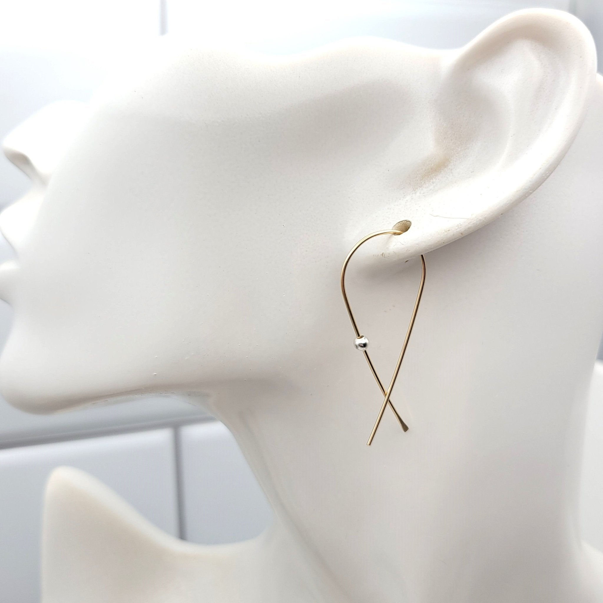 Gold & Silver Threader Earrings Earrings Bijou by SAM   