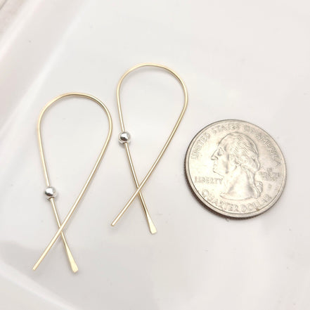 Gold & Silver Threader Earrings Earrings Bijou by SAM   