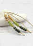 Wish - Green & Gold Ombre Threaders Earrings Bijou by SAM   