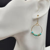 Boho - Turquoise & Gold Hoop Earrings Etsy   