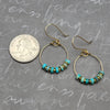 Boho - Turquoise & Gold Hoop Earrings Etsy   