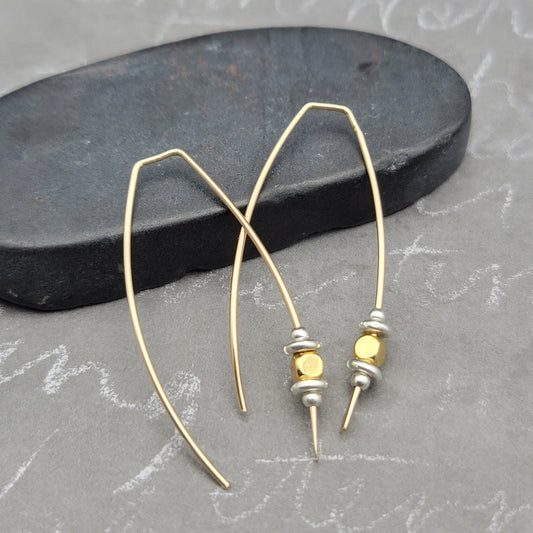 Luxe - Modern Gold Threaders Earrings Etsy   