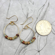 Boho - Earth Tone Jasper & Gold Earrings Etsy   