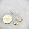 Silver and Gold Threader Hoop Earrings Earrings Etsy   