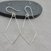 Silver Geometric Hoops  Etsy   