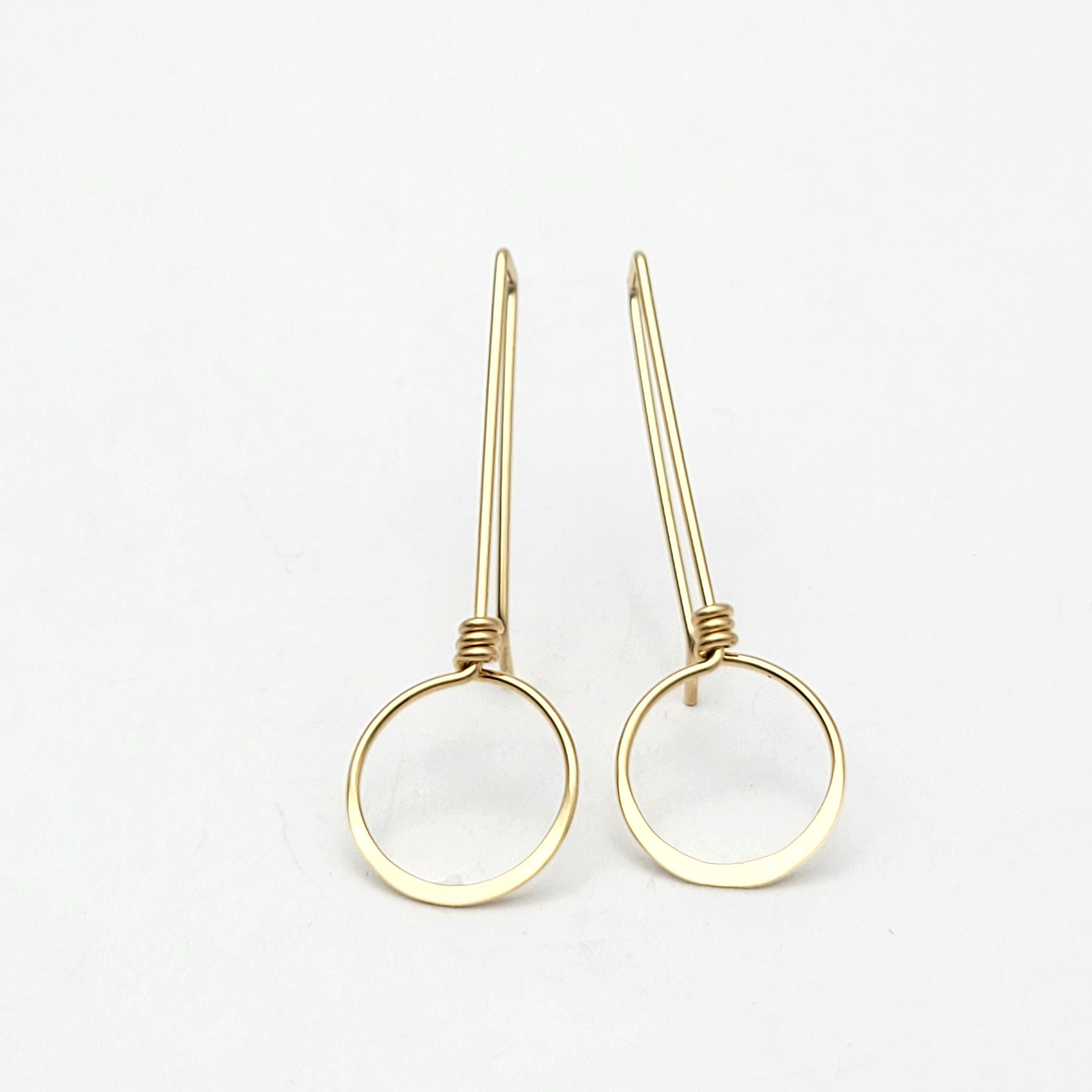 Gold Threader Hoops Earrings Etsy   