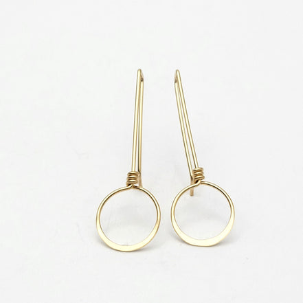 Gold Threader Hoops Earrings Etsy   