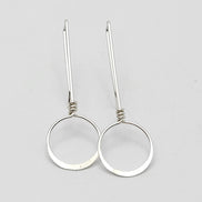 Silver Threaders - Hammered Hoop Earrings Etsy   