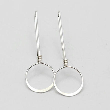 Silver Threaders - Hammered Hoop Earrings Etsy   