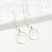 Silver Threaders - Hammered Hoop Earrings Etsy   