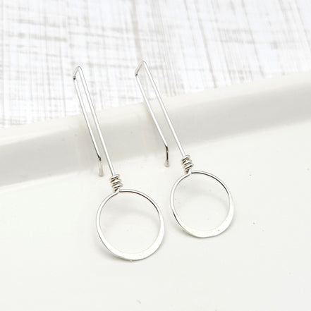 Silver Threaders - Hammered Hoop Earrings Etsy   