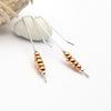 Long Silver & Copper Threaders Earrings Etsy   