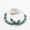 Boho - Silver & Turquoise Hoops Earrings Etsy   