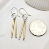 Double Gold Bar Earrings Earrings Etsy   