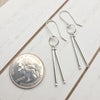 Double Silver Bar Earrings Earrings Etsy   