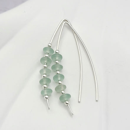 Wish - Silver & Green Aventurine Earrings Etsy   