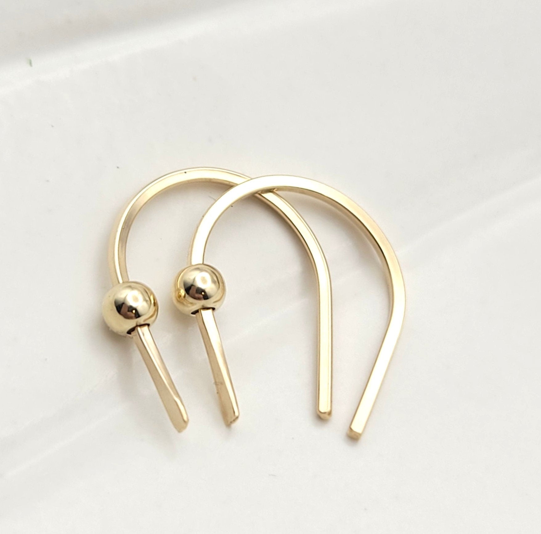 Hugs - Gold & Gold Earrings Etsy   