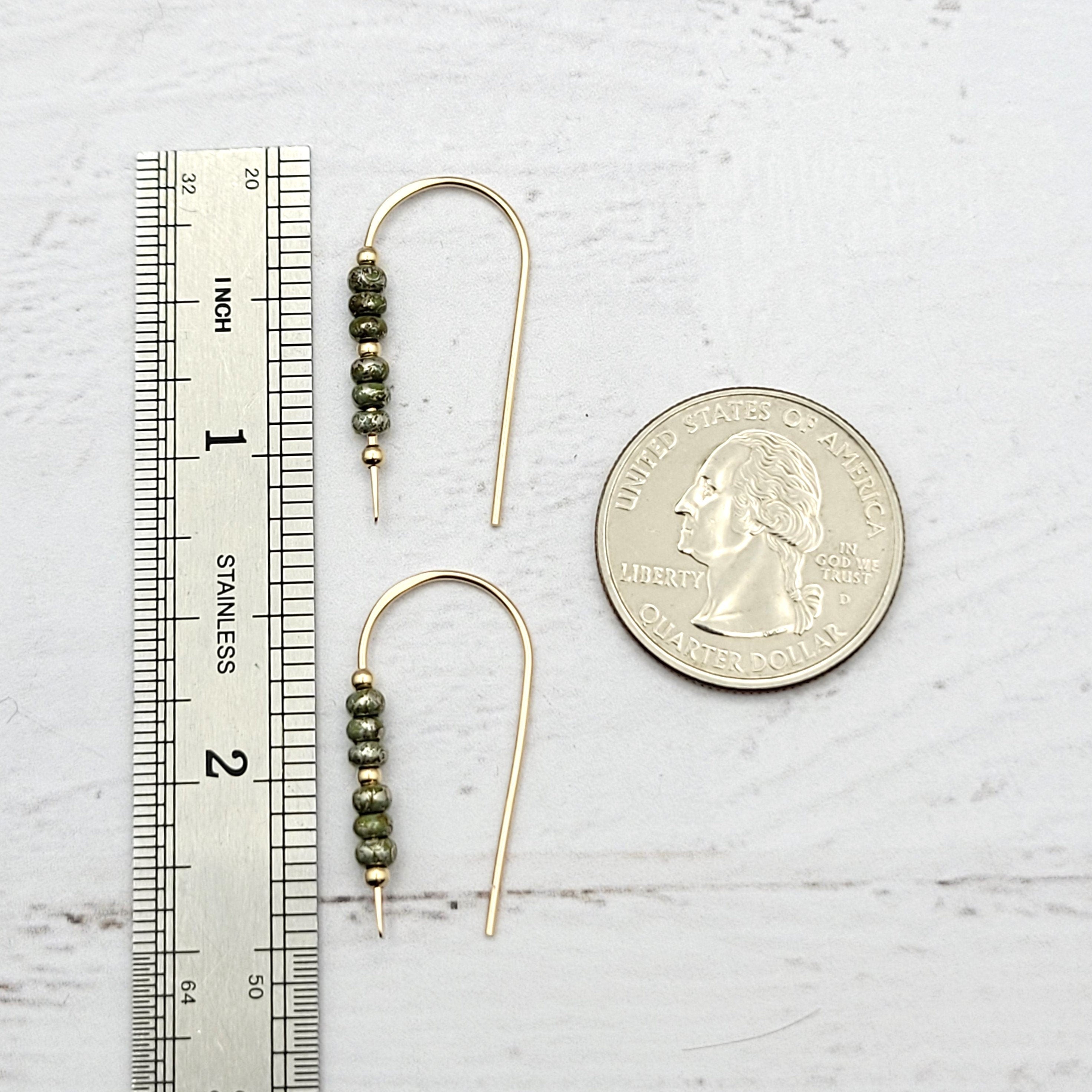 Cheval - Gold & Sage Green Earrings Etsy   